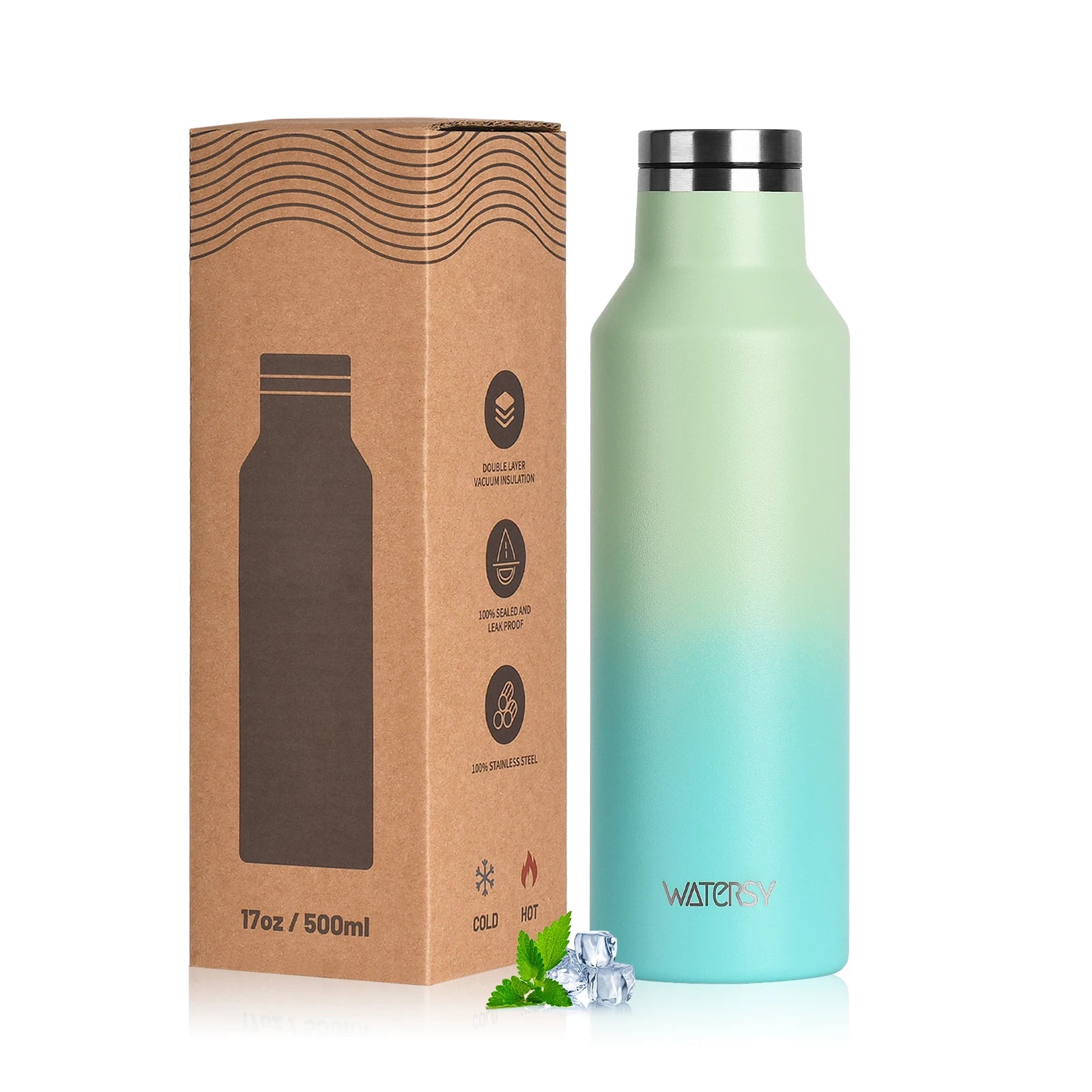 Copo Térmico WATERSY 350/500ml — Café Quente ou Bebida Fria até 24h