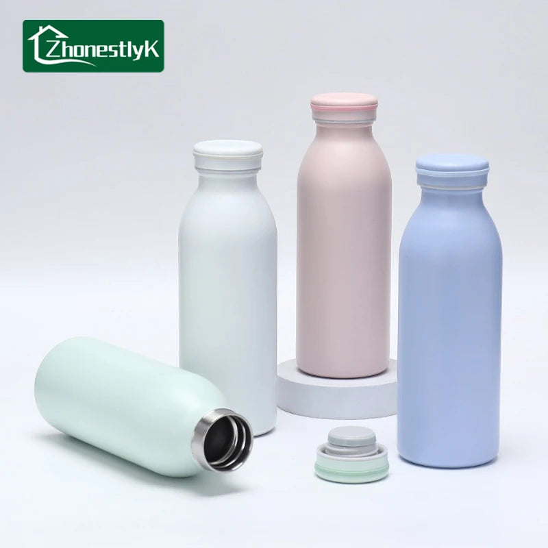 450ML Outdoor Thermos Portable 304 Stainless Steel Thermal Mug Tumbler Vacuum Flasks Cold and Hot Sports Water Bottle