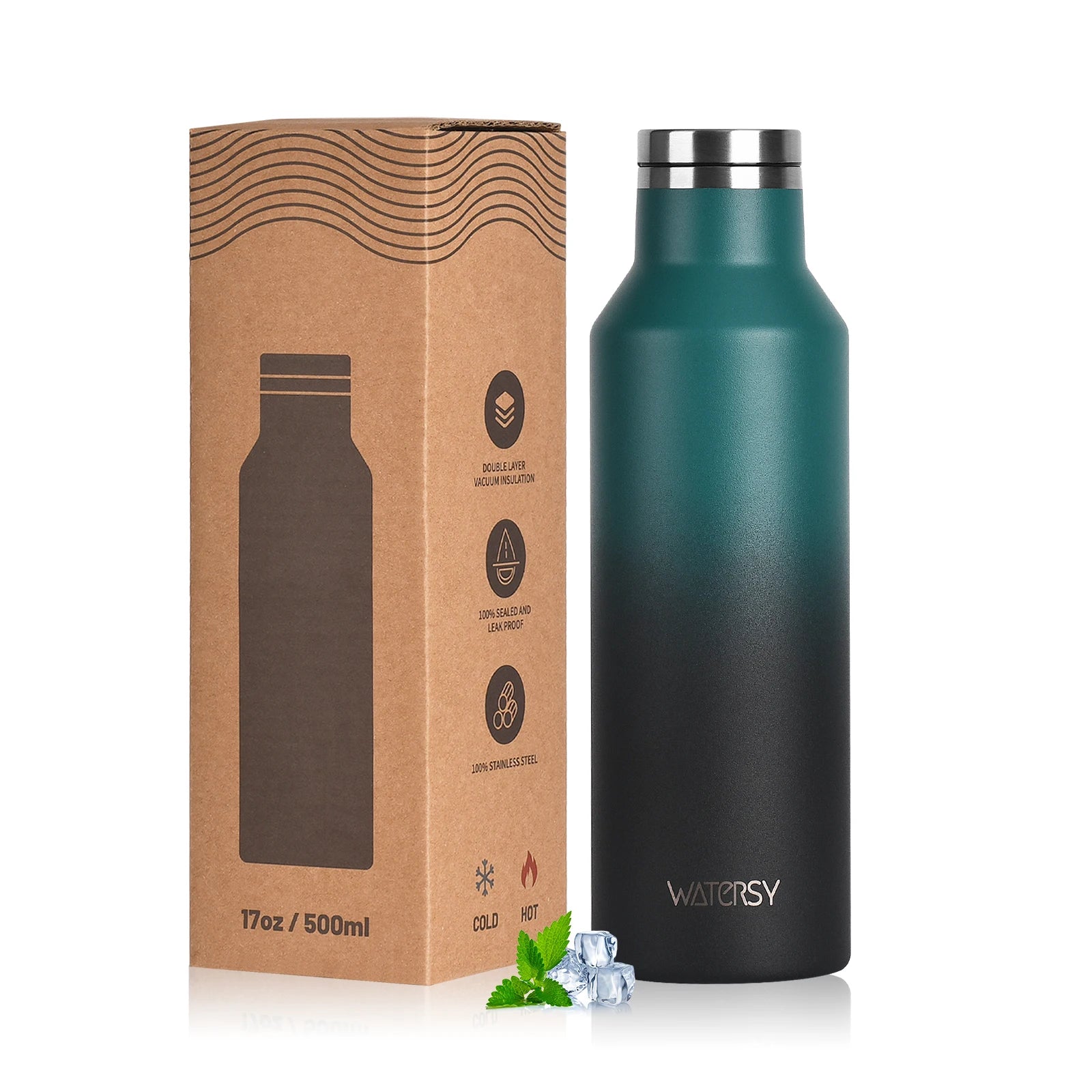 Copo Térmico WATERSY 350/500ml — Café Quente ou Bebida Fria até 24h