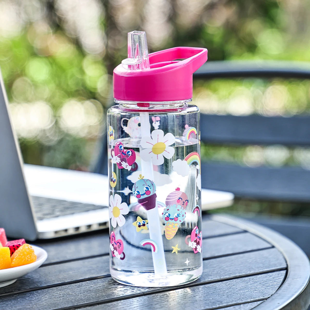 Garrafa de Água 500ml Dinossauro com Palhinha — Fofa e Portátil para o Dia a Dia