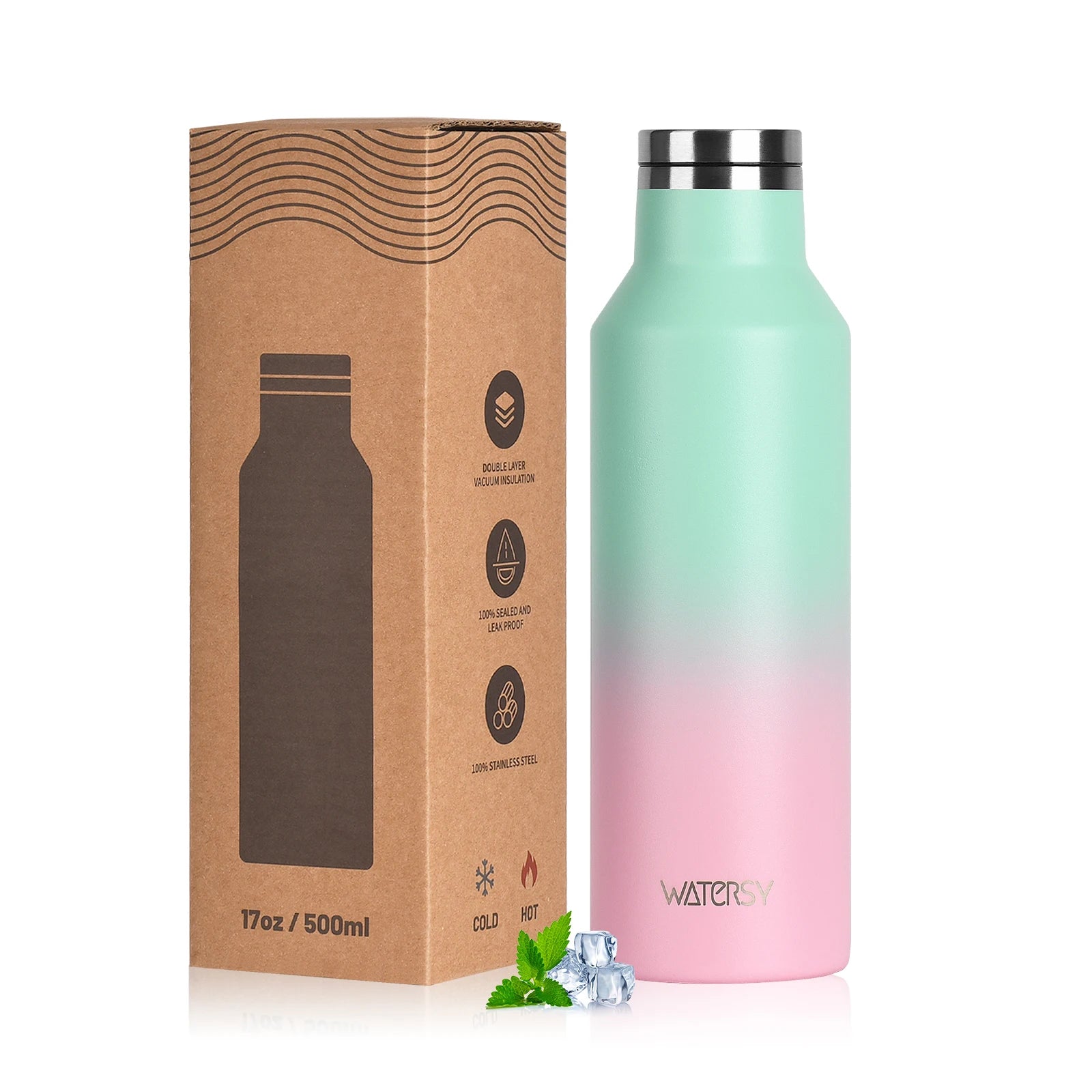 Copo Térmico WATERSY 350/500ml — Café Quente ou Bebida Fria até 24h