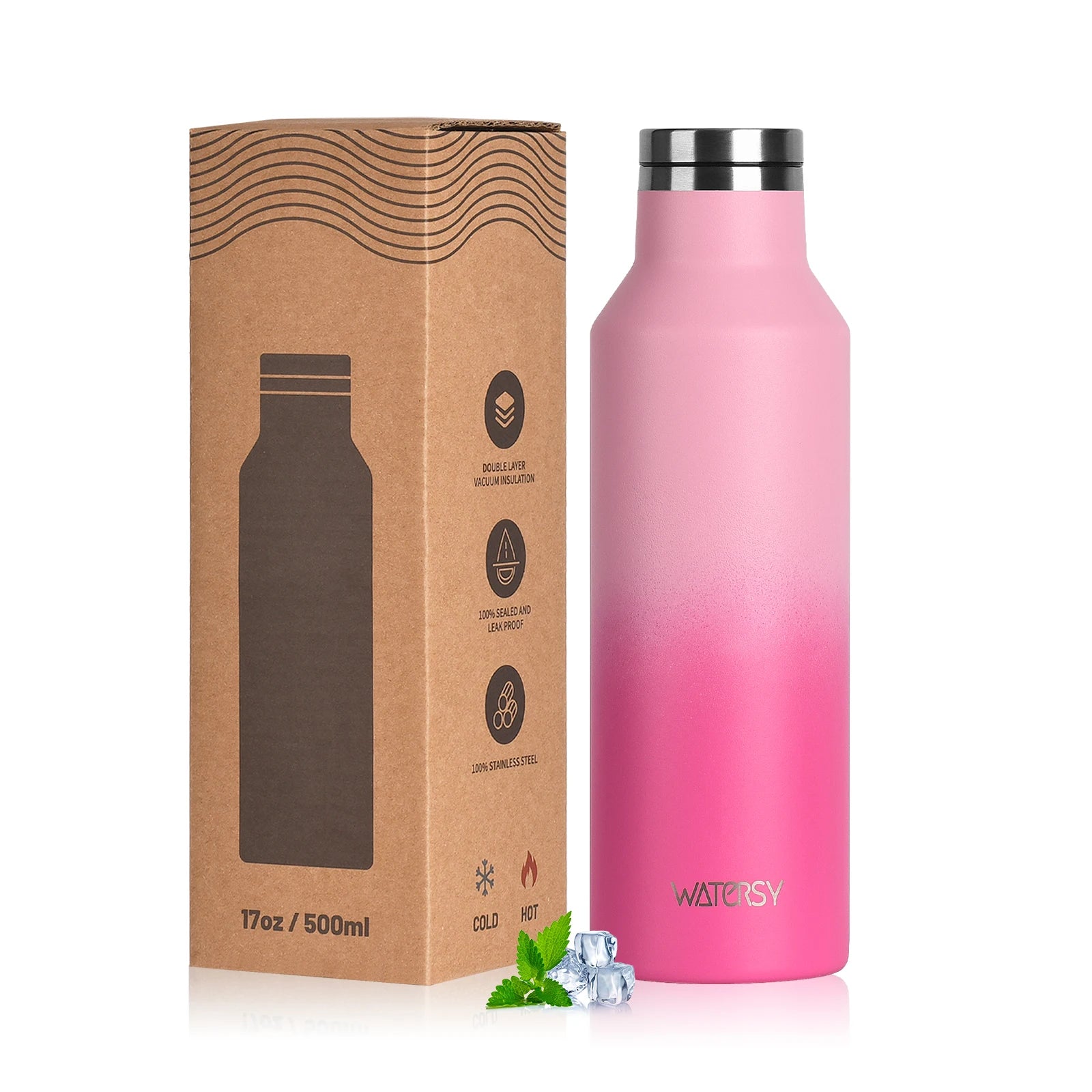 Copo Térmico WATERSY 350/500ml — Café Quente ou Bebida Fria até 24h