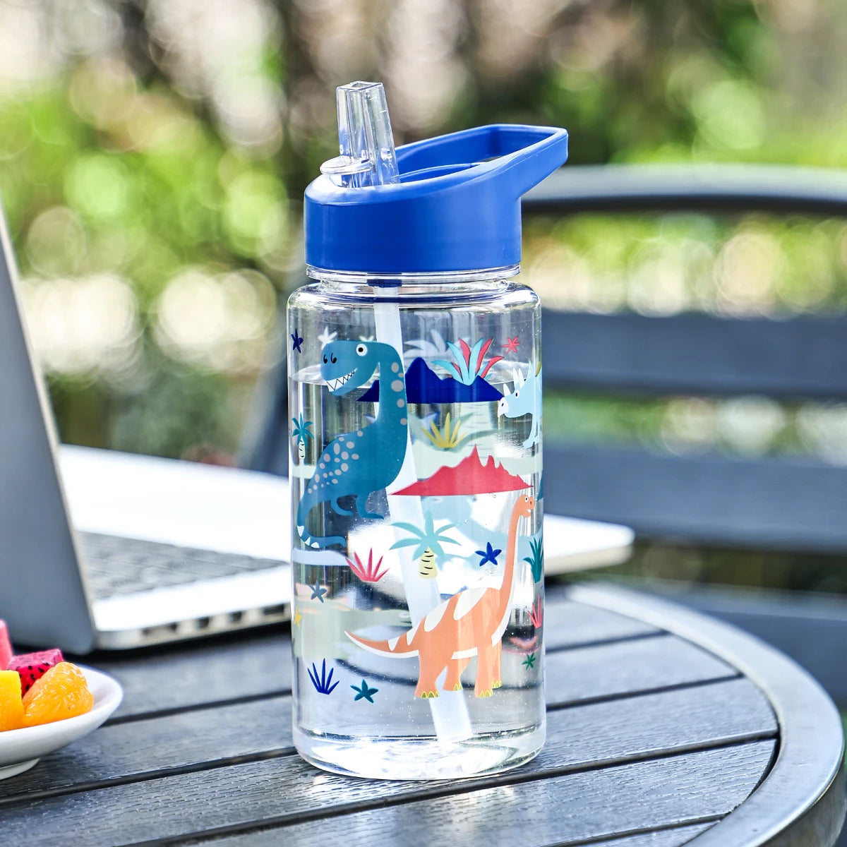 Garrafa de Água 500ml Dinossauro com Palhinha — Fofa e Portátil para o Dia a Dia