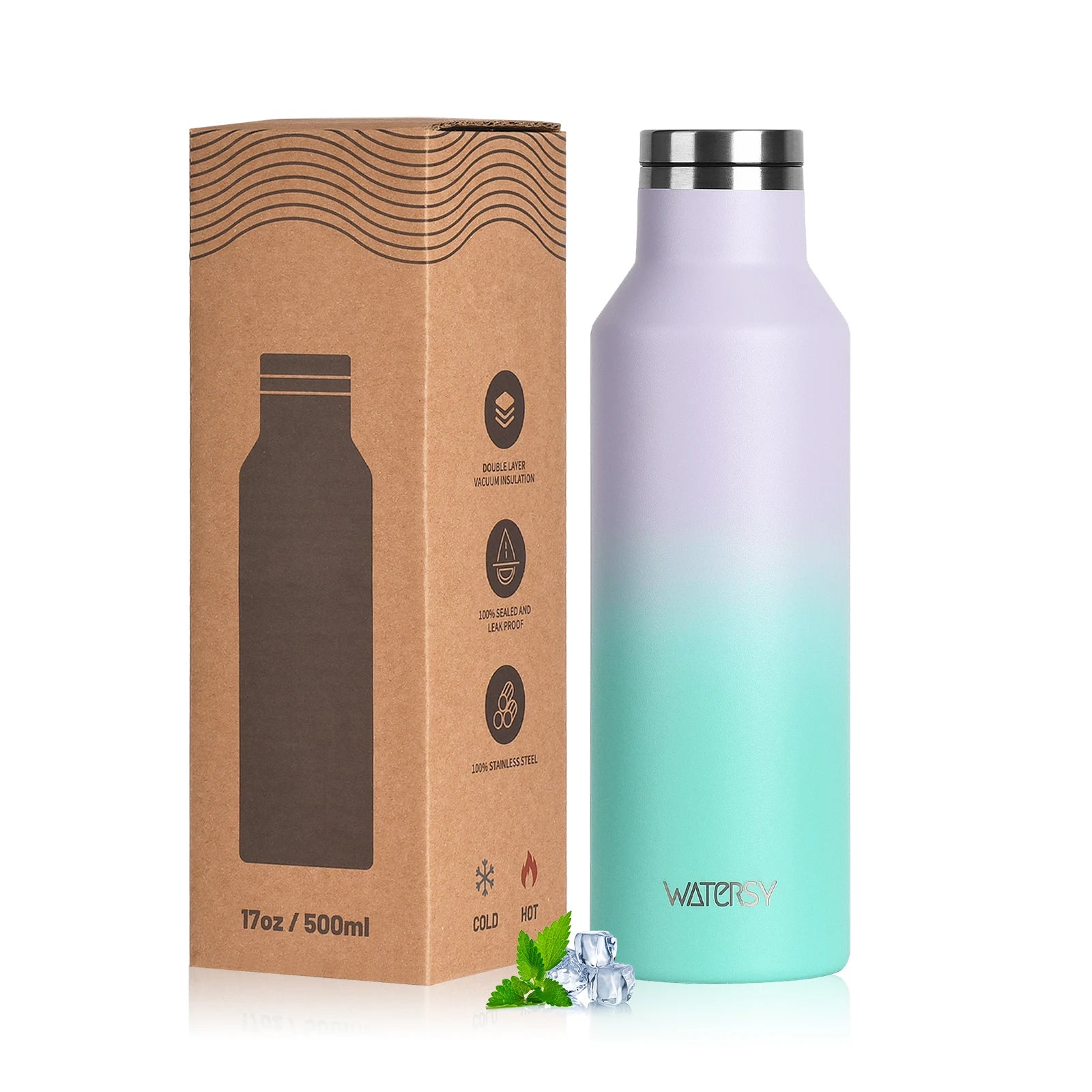 Copo Térmico WATERSY 350/500ml — Café Quente ou Bebida Fria até 24h