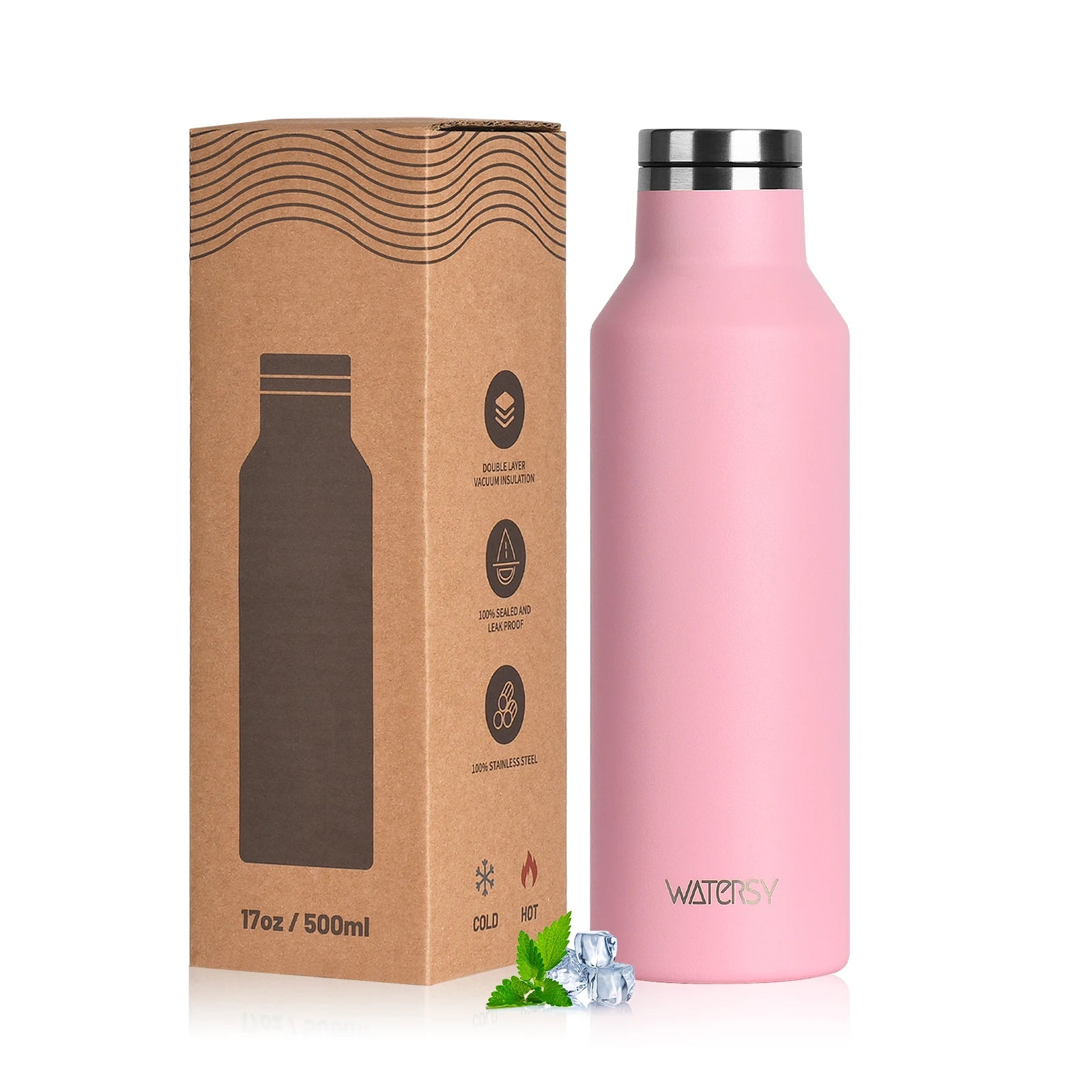 Copo Térmico WATERSY 350/500ml — Café Quente ou Bebida Fria até 24h