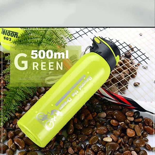 500ML Vacuum Stainless Steel Bicycle Water Bottle: Double Walled Insulated Cycling Water Bottle, Simple Thermo Mug With Straw